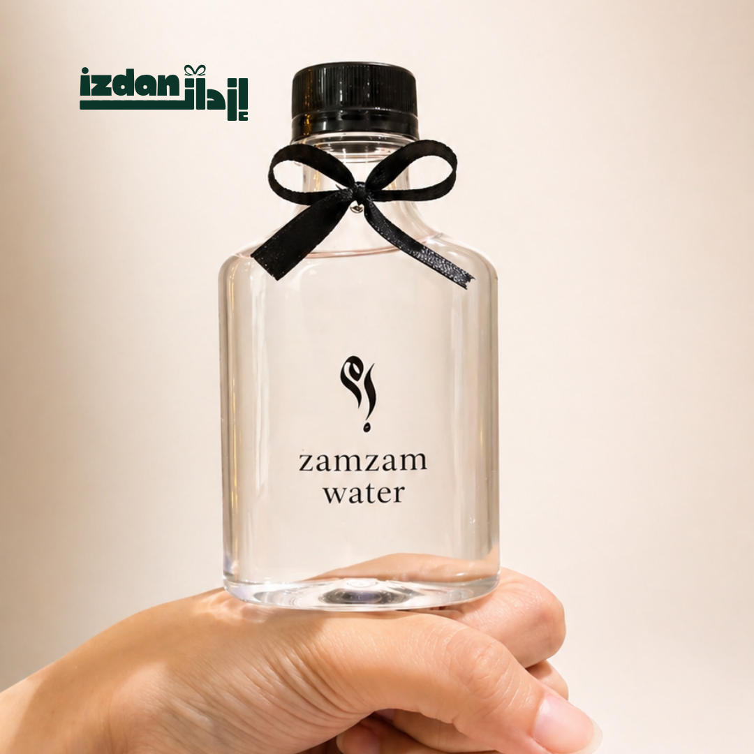 Zamzam Water Bottle 165ml with Sticker & Ribbon